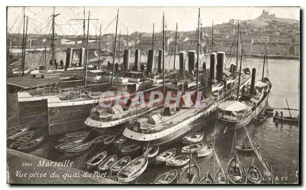Marseille — Ansicht vom Hafen Kai — L.V. & Cie, Nr. 2541 - Vorderseite