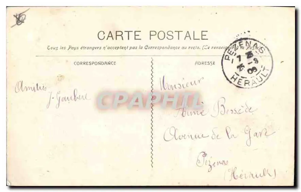 Marseille - De Gemeente — uitzicht op het havengebied en het gemeentehuis — Éditions Nouvelles Galeries - Achterkant