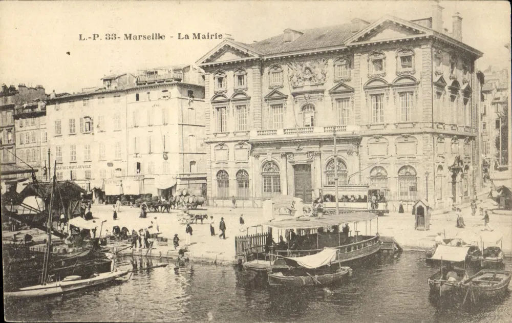Marseille - De Gemeente — view van de haven met boten — L.P. 33 - Voorkant