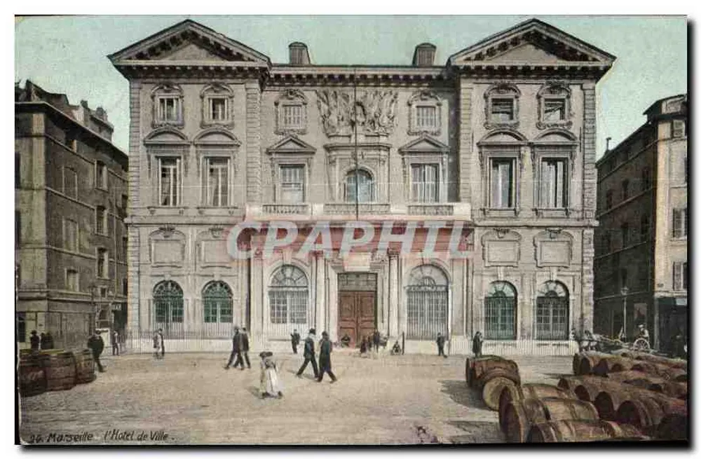 Marselha — O Hotel de Ville — editor AQUA-PHOTO L.Y.R. Co - Frente
