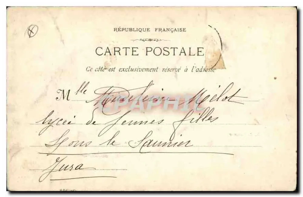 Marseille - De Mairie — uitzicht op de rue Thomas — Uitgever N. G. - Achterkant
