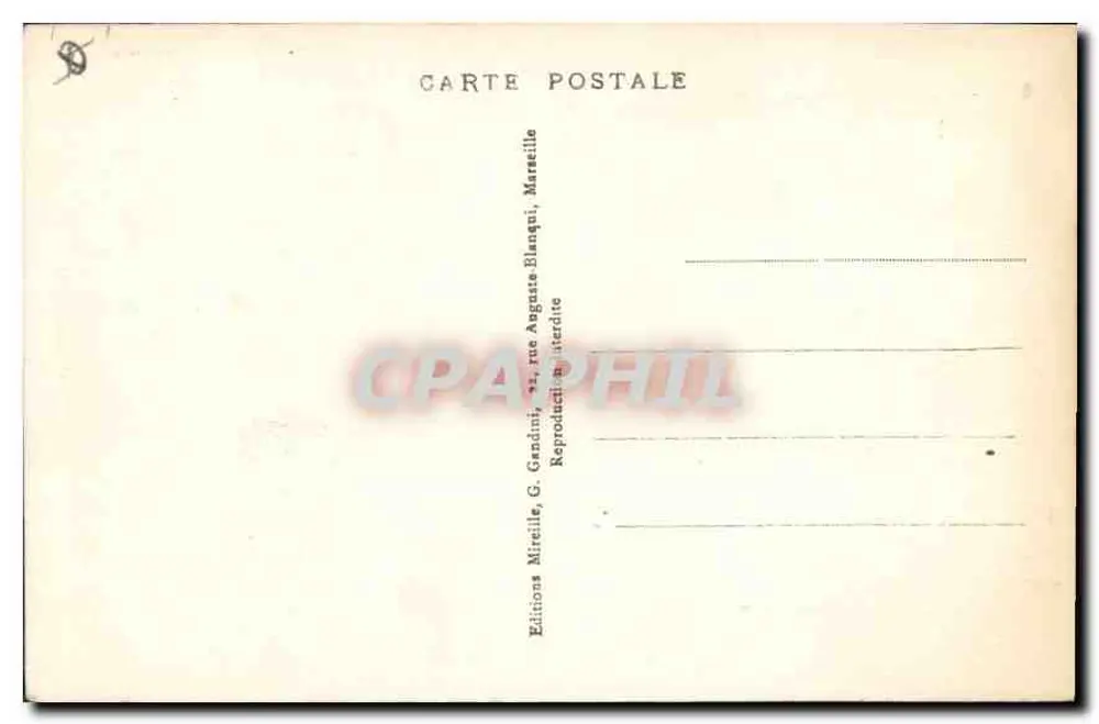 Marseille - A Prefeitura — Editor Mireille, n° 85 - Verso