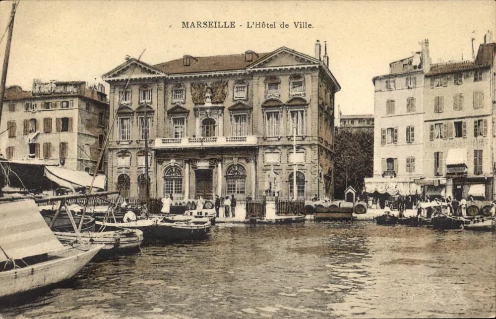 Marsella - El Ayuntamiento — vista del puerto - Anverso