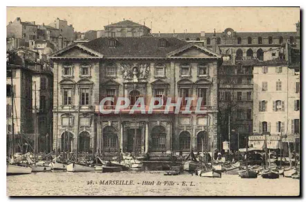 Marseille — Hotel de Ville — E. L. - Frente