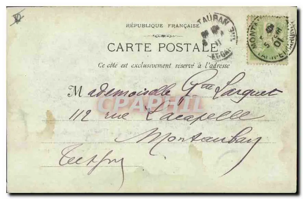 Marseille - De gemeente — uitzicht op de haven — Fototypie E. Lacour, 1901 - Achterkant