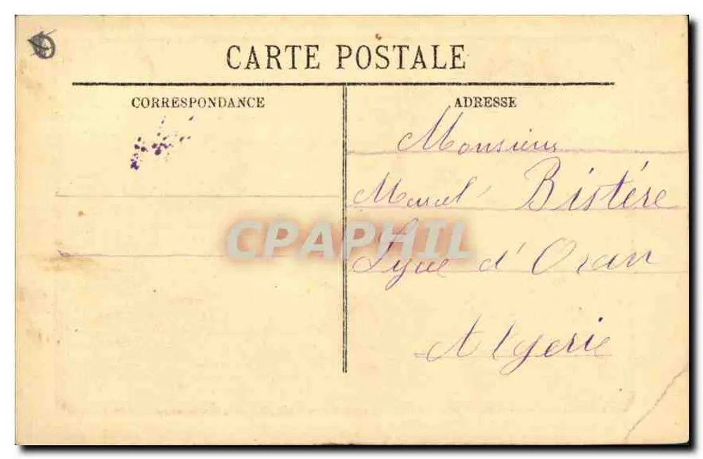 O Hotel-de-Ville — Marselha — editor L.L. - Verso