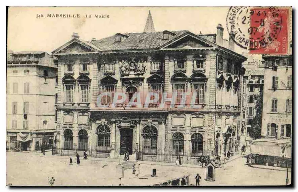 Marselha — A Prefeitura — Editor Phototypie Marseille, n° 349 - Frente