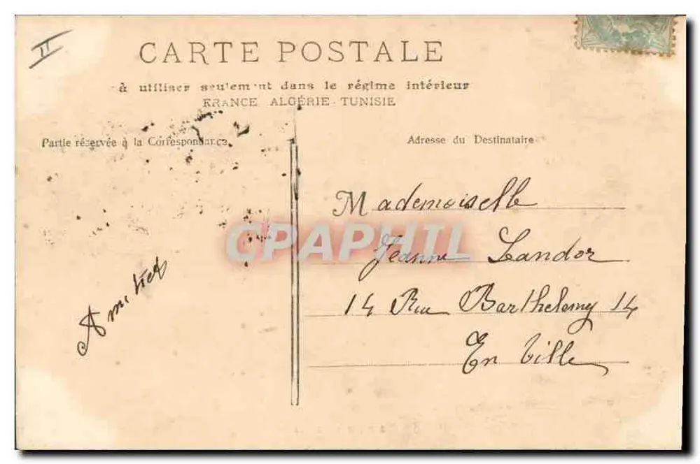 Marseille - A Prefeitura — editor Lacroix, n°6 - Verso