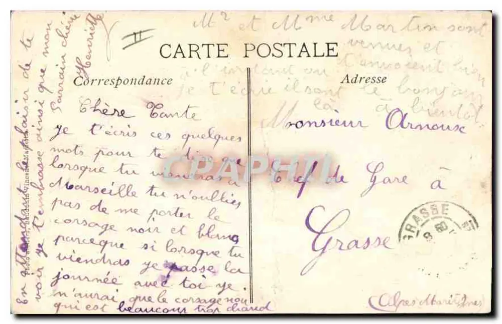 Marselha — O Hotel de Ville — Magasin Général - Marselha - Verso