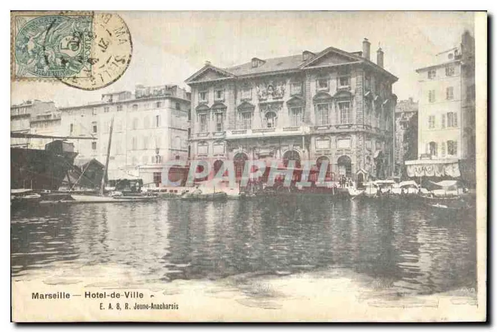 Marselha — Hotel-de-Ville — E. A. 8, R. Jeune-Anacharsis - Frente