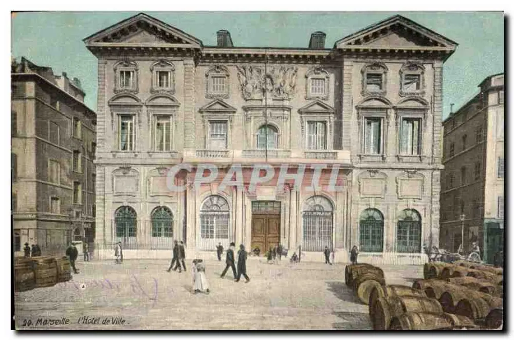 Marseille — El Ayuntamiento — Tarjeta postal antigua n°30, editado por Éditions du Sud - Anverso
