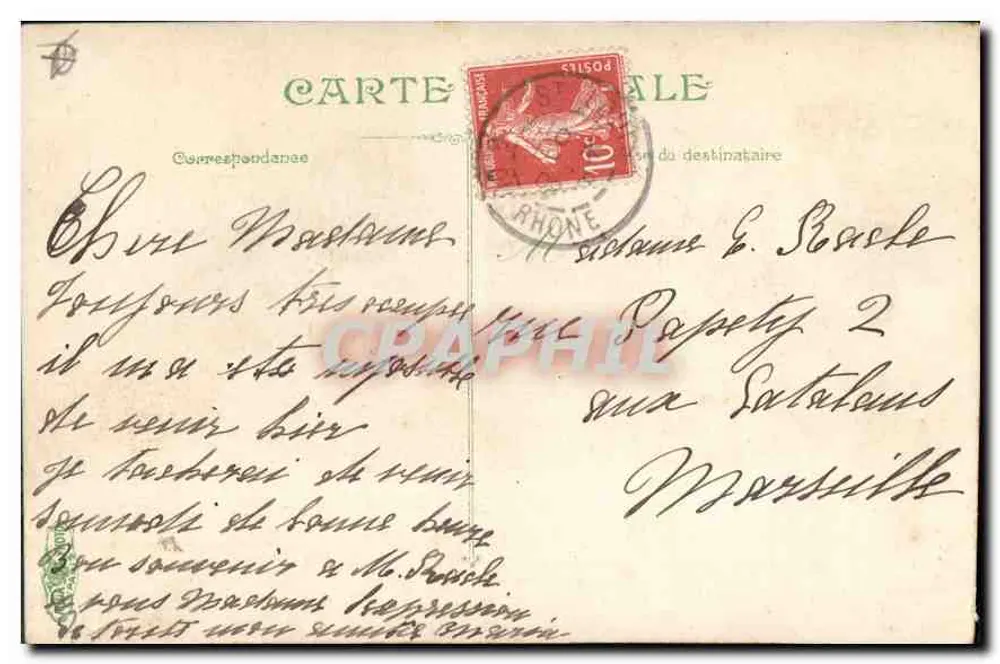 Marseille — El Ayuntamiento — Tarjeta postal antigua n°30, editado por Éditions du Sud - Reverso