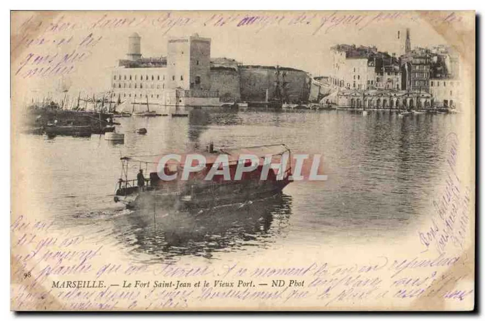 Marseille — Le Fort Saint-Jean und der alte Hafen — ND Phot - Vorderseite