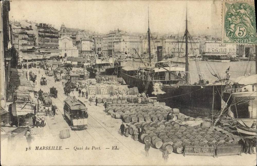 Marselha — Calçadão do Porto — EL. - Frente