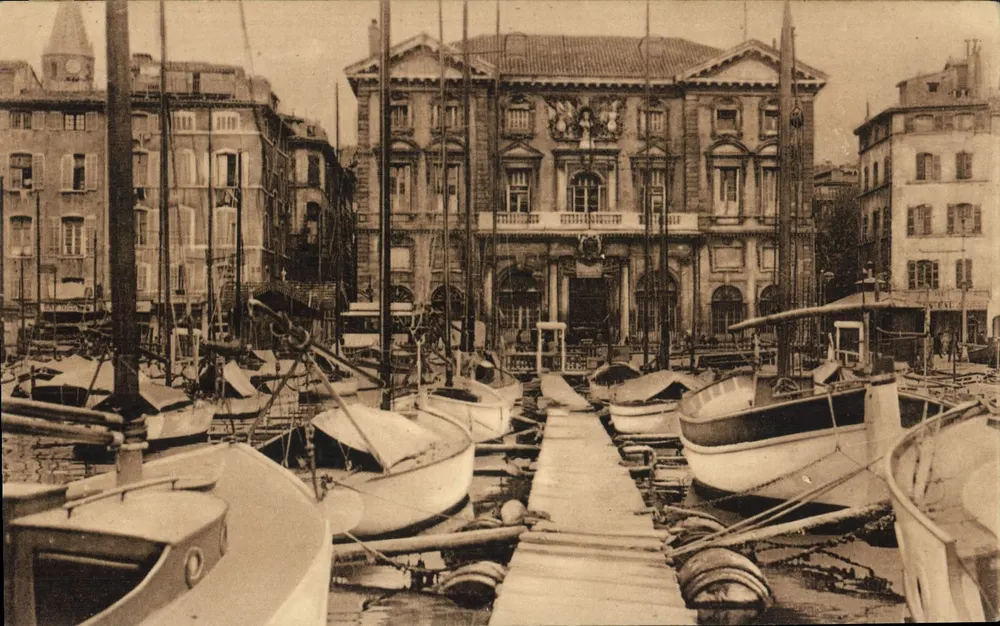 Marseille — Das Rathaus und Cale des Barques — Ausgabe 'La Cigogne', 9 bis, Quai du Canal - Vorderseite