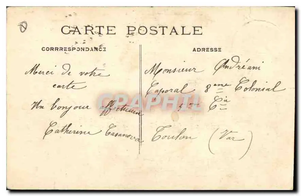 Marseille — De Mairie — Onbekende uitgever, n° 39 - Achterkant