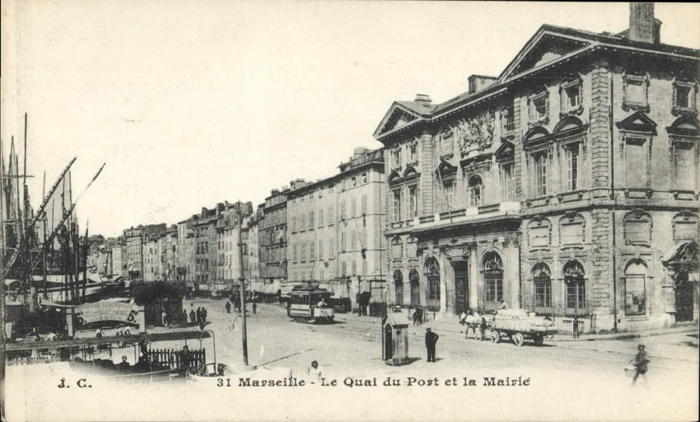 Marseille - Der Hafenquai und das Rathaus — J. C. — n° 31 - Vorderseite
