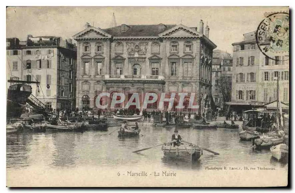 Marseille - A Prefeitura — Fototipia E. Laco, 19, rue Timbouneau - Frente