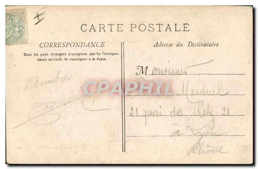 Marseille - A Prefeitura — Fototipia E. Laco, 19, rue Timbouneau - Verso