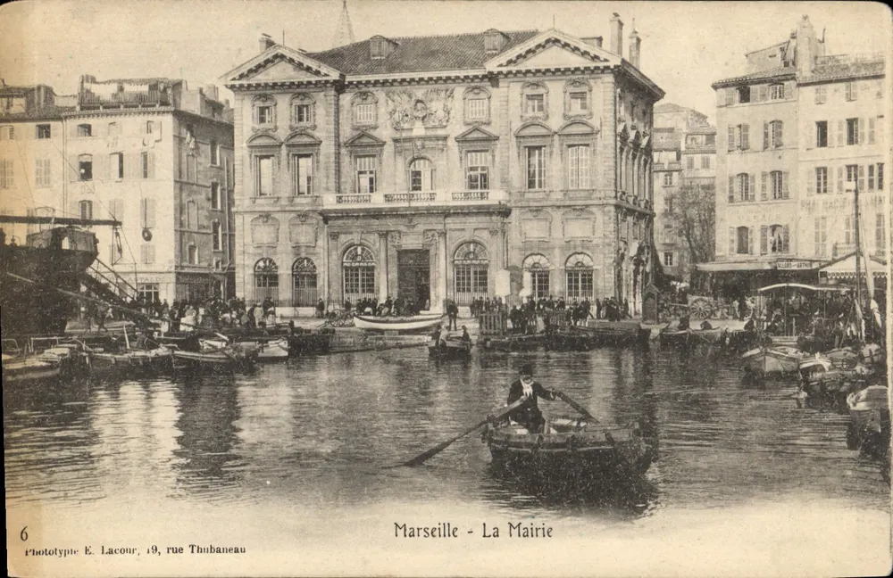 Marselha - A Prefeitura — Fototipo E. Lacour, 19 rue Thubaneau - Frente