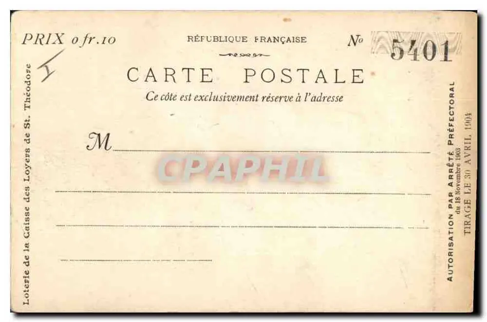 Marselha - A Prefeitura — Fototipo E. Lacour, 19 rue Thubaneau - Verso