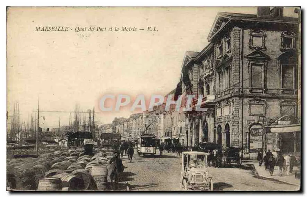 MARSEILLE — Quai du Port und die Stadtverwaltung — E.L. - Vorderseite