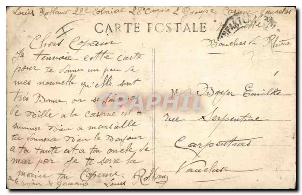 MARSEILLE — Quai du Port und die Stadtverwaltung — E.L. - Rückseite