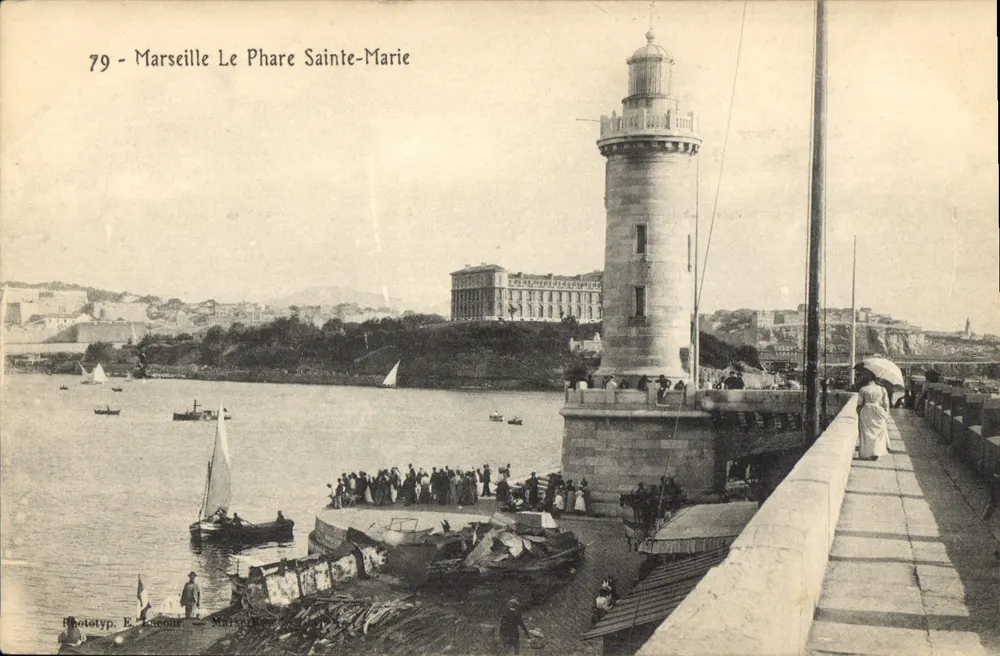 Marselha - Farol Sainte-Marie — Editor: Phototyp. E. Lacouf — Número de série 79 - Frente