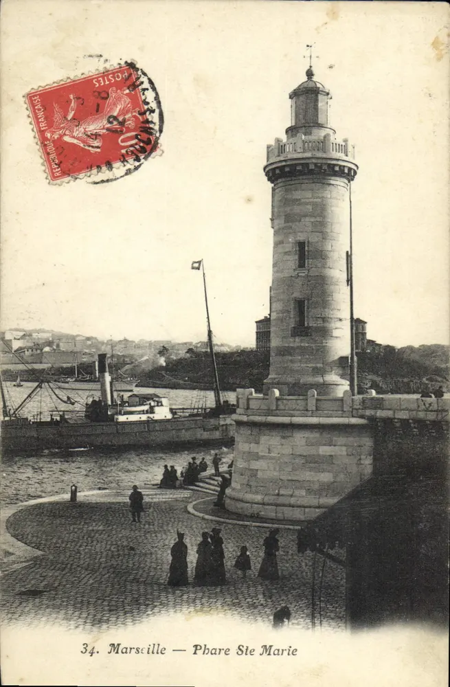 Marselha — Farol de Santa Maria — Editor não identificado, n° 34 - Frente