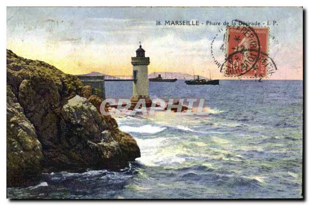 Marselha - Farol da Dégirade - I. P. - Frente
