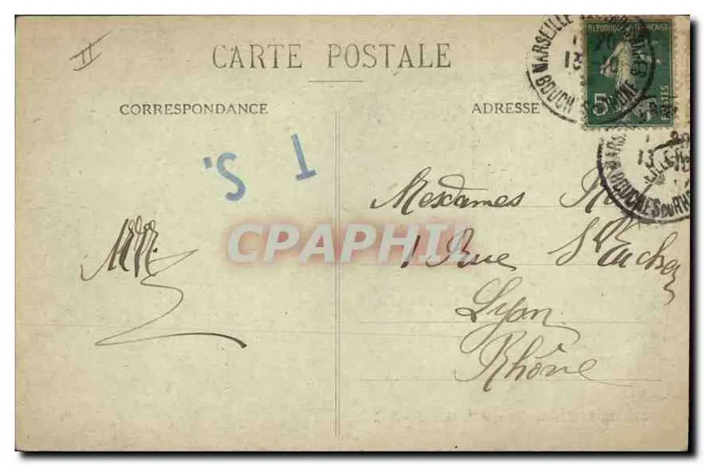 Marselha — Farol da Désirade — E. L. — n° 153 bis - Verso