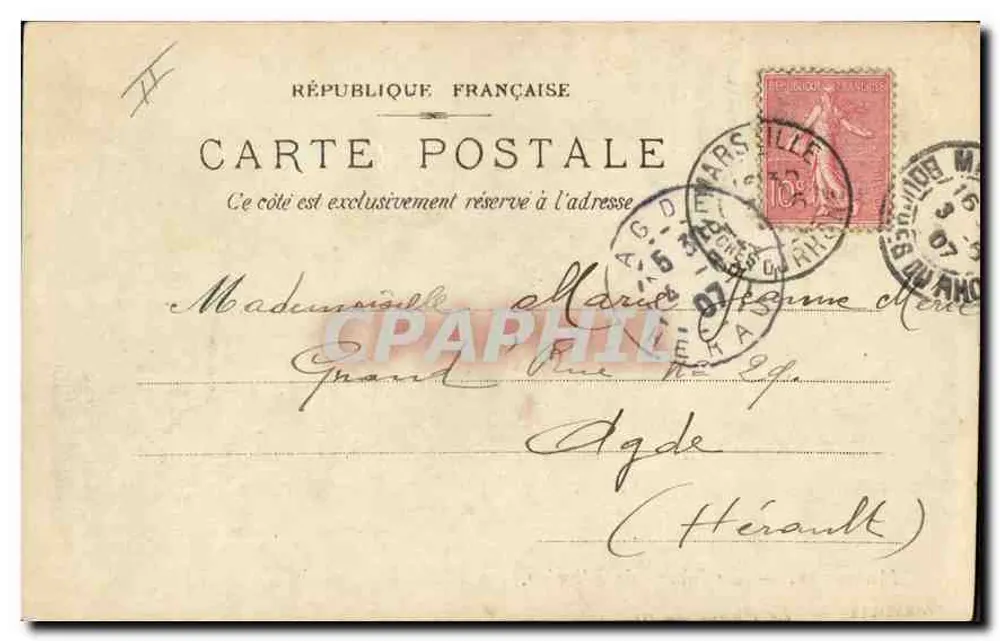 Marseille — O Farol de Planier — Editor não visível - Verso