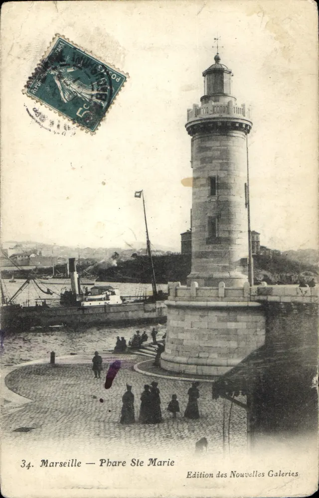 Marseille — Phare Ste Marie — Édition des Nouvelles Galeries n°34 - Frente