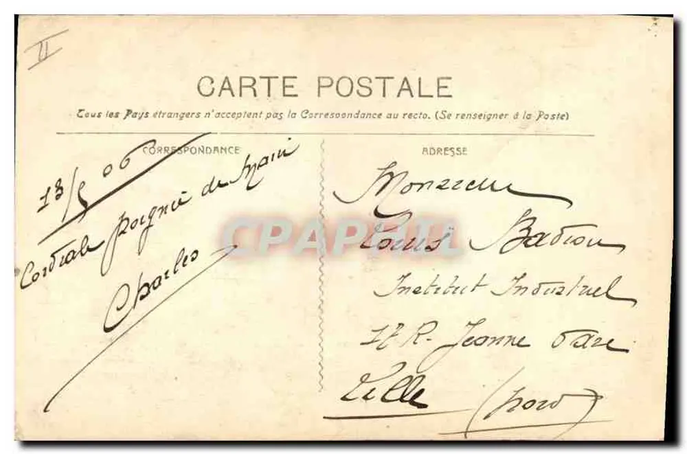 Marseille - O Farol de Santa Maria — Edição Nouvelles Galeries, n°67 - Verso