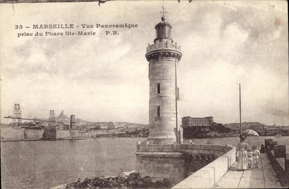 Marseille — Panoramablick vom Leuchtturm Ste-Marie — P.B. n°35 - Vorderseite