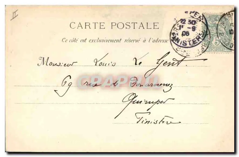 Marseille — Ansicht des Hafens St-Jean und der Leuchte Ste-Marie — G. M. 17 - Rückseite