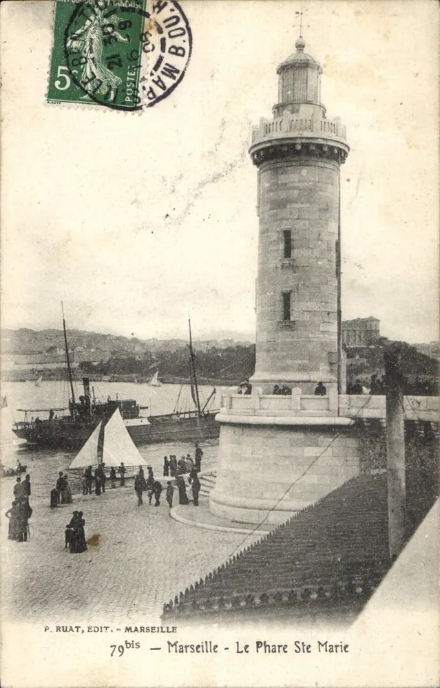 Marseille — O Farol de Santa Maria — P. Ruat, Édit. Marseille, 79bis - Frente
