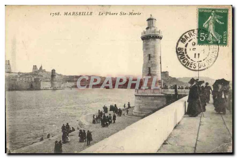 Marselha — O Farol de Santa Maria — Editor não identificado, número de série não visível - Frente