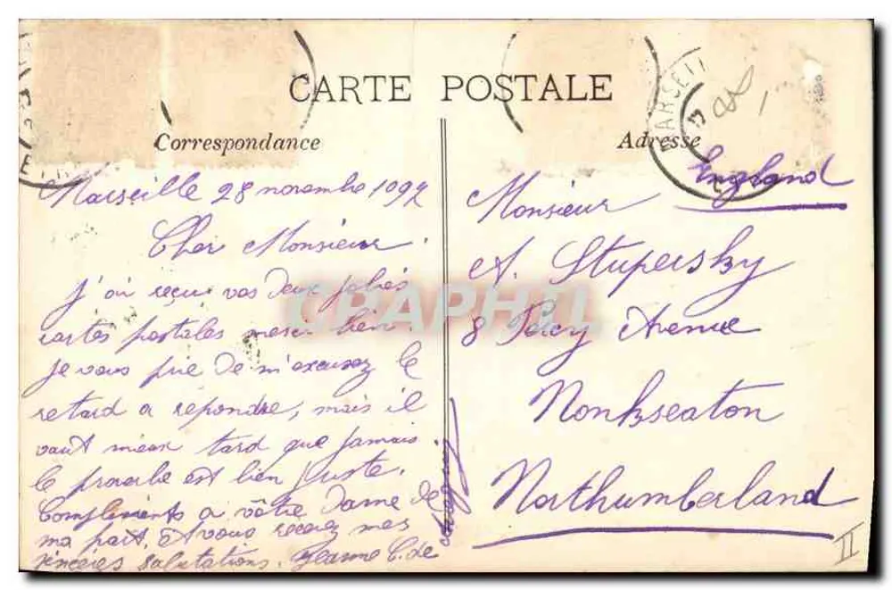 Marselha - O Farol de Santa Maria — L.P.M. 27 - Verso