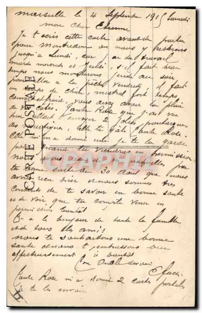 Marseille — O Farol « La Désirade » — Editora não identificada - Verso