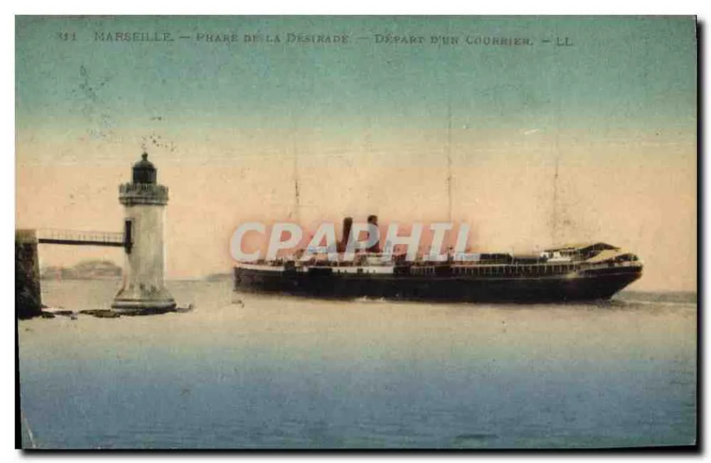 Marseille — Phare de la Désirade — Départ d'un courrier — LL 311 - Vorderseite