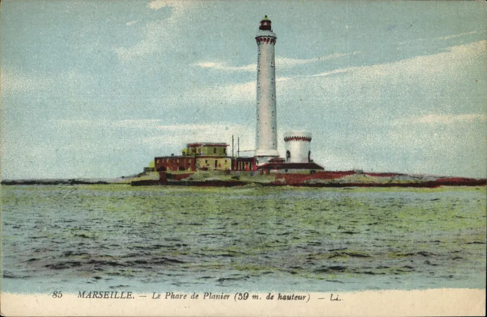 Marselha — O Farol de Planier (59 m. de altura) — Li. - Frente