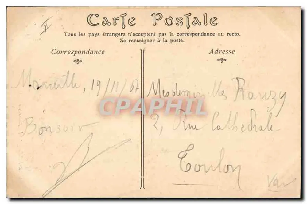 Der Leuchtturm Sainte-Marie und Naire-Dang — Marseille — Verlag: Nr. 39 - Rückseite