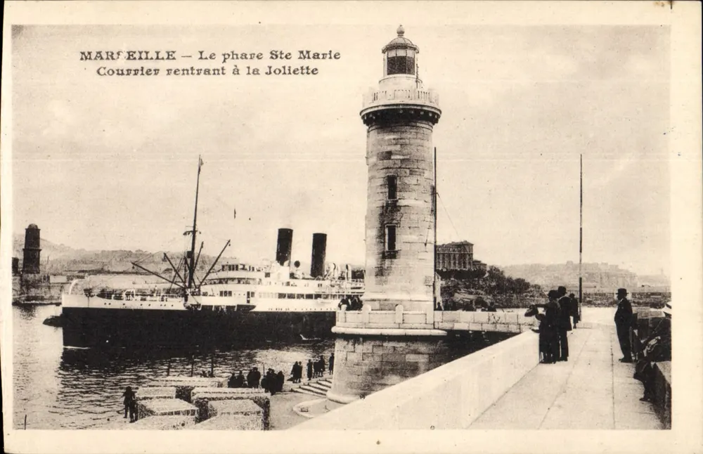 MARSEILLE — Leuchtturm Ste Marie — ankommende Post nach Joliette - Vorderseite