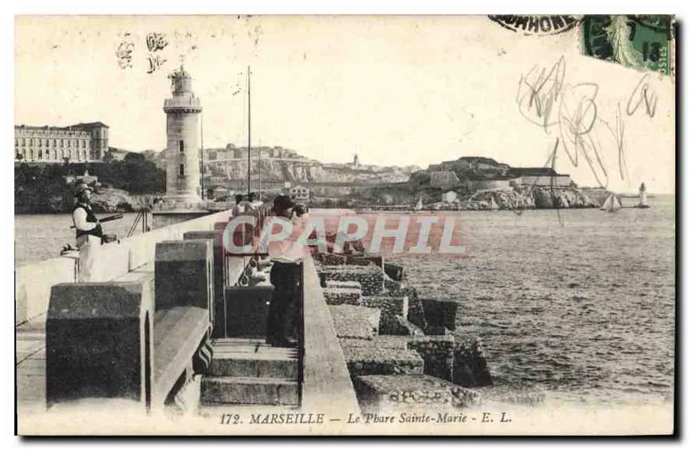 Marseille — Farol Sainte-Marie — E. L. — n° 172 - Frente