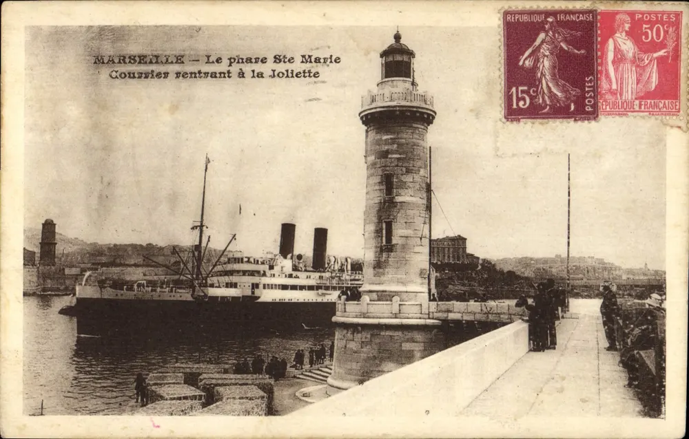 Marseille — Leuchtturm Sainte Marie — Eintreffender Post von Joliette - Vorderseite