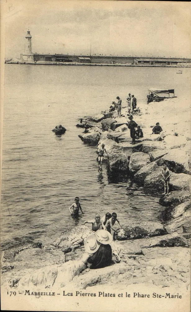 Marseille — Les Pierres Plates und der Leuchtturm Ste-Marie — Verleger unbekannt, Nr. 179 - Vorderseite