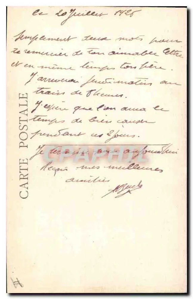 Marselha — A Doca e Farol de Santa Maria — editor desconhecido, número de série não visível - Verso