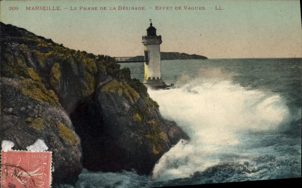 Marseille — Der Leuchtturm von La Désirade — Wirkung der Wellen — LL. — Nr. 269 - Vorderseite