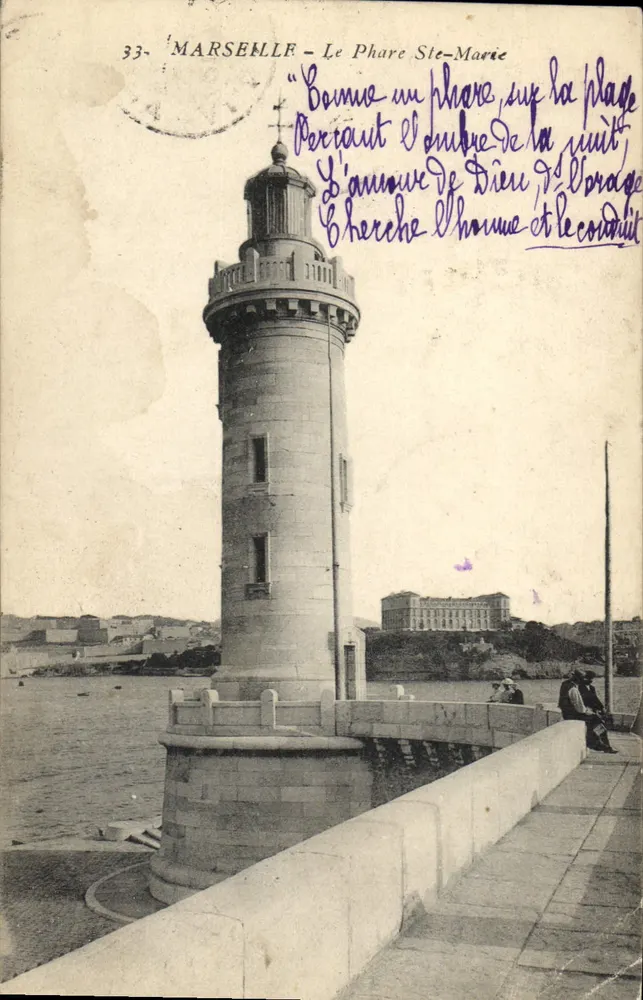 Marseille — Le Phare Ste-Marie — Éditeur : '33- MARSEILLE' - Frente